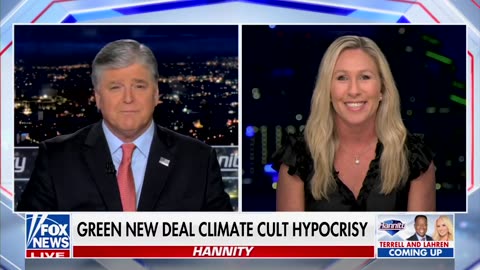 Congresswoman Marjorie Taylor Greene Joins Hannity to Discuss the Green New Deal Climate Cult