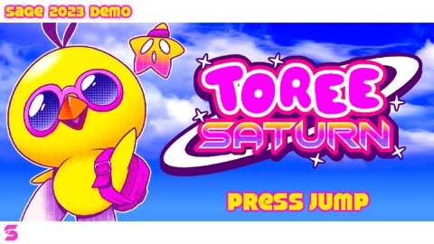 Toree Saturn SAGE 2023 Demo A sonic inspired platform game staring a really cool birb.