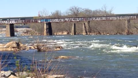 Beautiful USA. White Water River Scenery. Amazing Nature. I Love America!