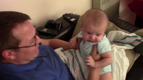 This Charming Baby Can’t Stand It When His Dad Pretends To Cry