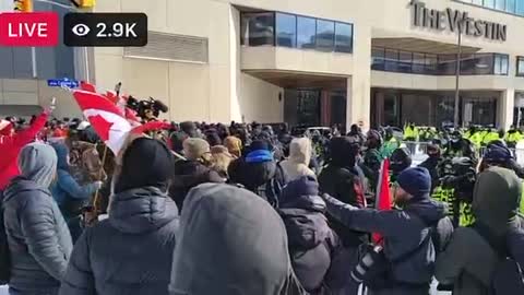 NOW - A Standoff Is Underway Between Police And Protesters In Ottawa