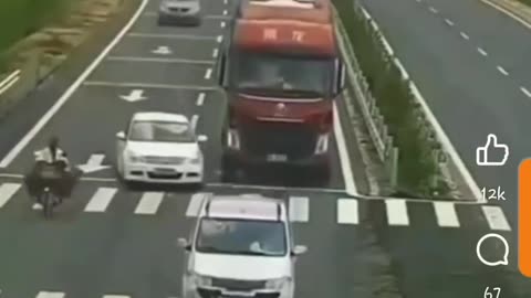 Shocking Highway Collision: Truck and Car Crash in China