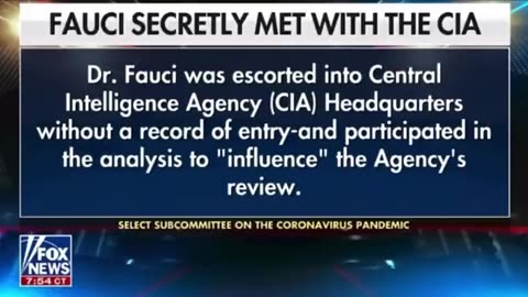 Fauci tied to CIA fake COVID origins story