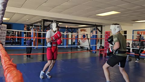Joey sparring Jacob 2. 2/3/24