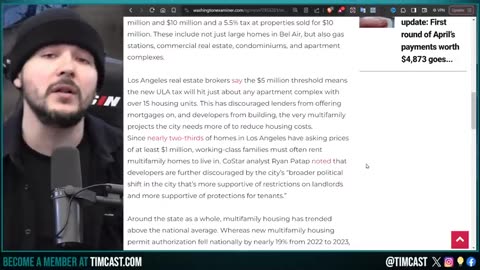 Democrat MANSION TAX BACKFIRES, Tax Hits Low Income APTS Making Homeless Crisis WORSE