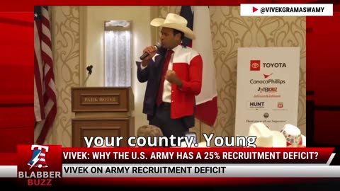 Vivek: Why The U.S. Army Has A 25% Recruitment Deficit?