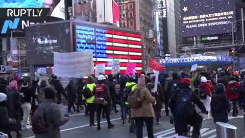 'No Trump, no KKK, no fascist USA' | Anti-fascist demonstrators protest against far-right in NYC