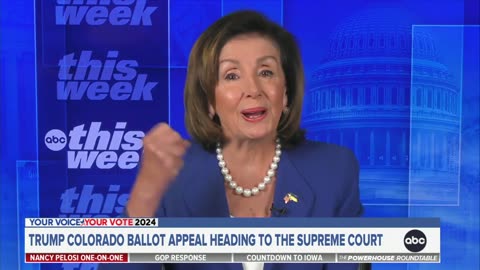 Pelosi on whether she believes Trump is ineligible to be President