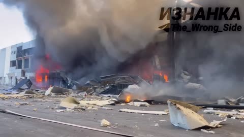 Russian Iskander airstrike on a warehouse in Odessa