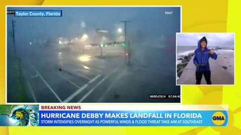 Debby makes landfall in Florida