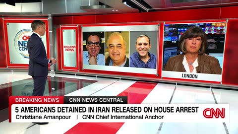 CNN chief international detailes with iran that includes release of 5 American..