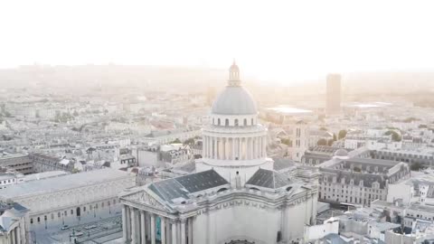 Drone Captures The World-Famous Monument in Paris, The Pantheon