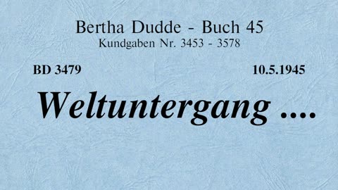 BD 3479 - WELTUNTERGANG ....