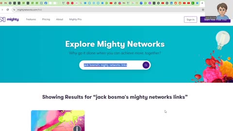 Jack Bosma's Mighty Networks Links