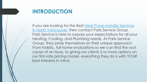 Best Heat Pump Installer Services in North Vancouver