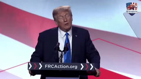 President Trump delivers a speech at the 2023 Pray Vote Stand Summit