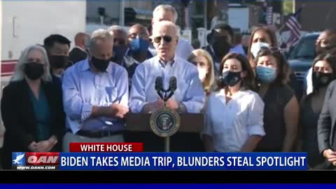 Biden takes media trip, blunders steal spotlight