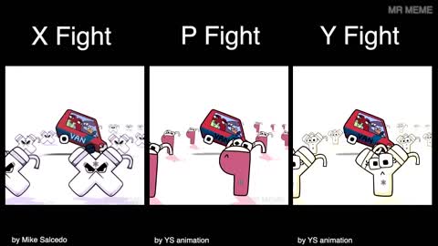 Alphabet Lore but X vs P vs Y Fight.