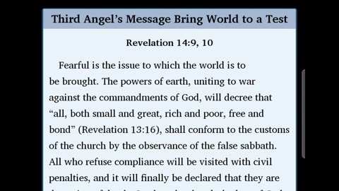 Bible Commentary from the Spirit of Prophecy 105: Revelation 14:9-10