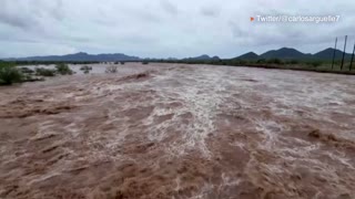 Flash floods inundate northwest Mexico