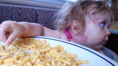 HMMMMM - Primal child eats mac and cheese