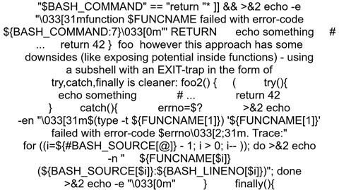 Bash trap on exit from function