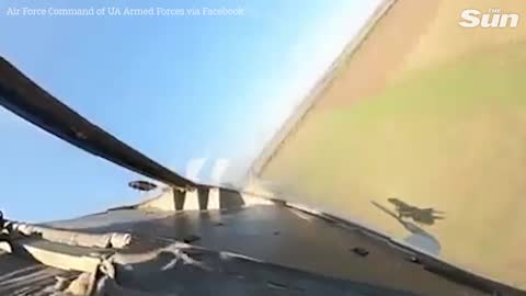 Ukrainian Air Force releases footage inside SU-24 as it fights Russian forces