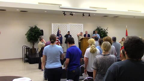 Star City Arkansas Memorial Day Ceremony flags posted