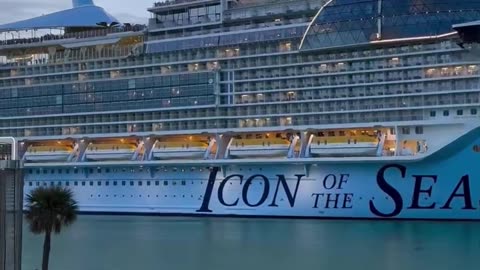 THE CRUISE SHIP ICON OF THE SEAS WILL SOON SET OFF ON ITS MAIDEN VOYAGE TO THE CARIBBEAN FROM MIAMI~1.5 TIMES SIZE OF THE TITANIC AND 5 TIMES HEAVIER