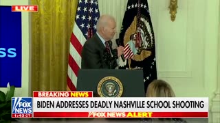 Biden jokes about the Nashville shooting