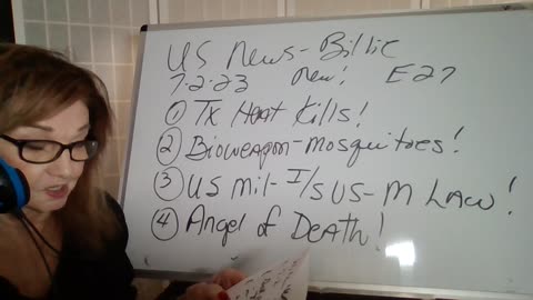 70223 TX Heat Kills! Bioweapon! US Mil-I/S US-M Law! New Madrid! Angel of Death! US -Billie E31
