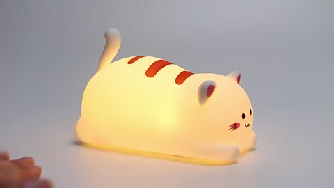 Magical Kitty Glow: Luminous Silicone Night Light for Baby Room & Toddler Bedroom
