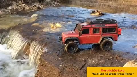 Land Rover Defender RC Takes on a Waterfall! 🚙💦