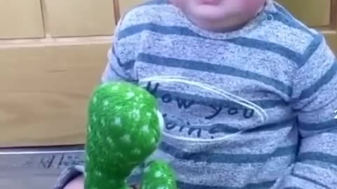 2023 -Cute Babies Playing with Dancing Cactus (Hilarious)Cute Baby Funny Videos