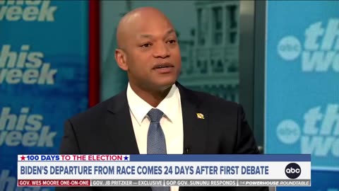 Gov. Wes Moore says Biden Should Stay in Race