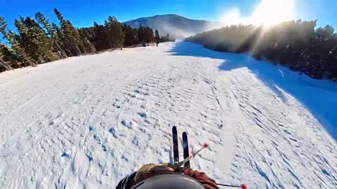 Backcountry Couloir Skiing- Bridger Bowl Montana