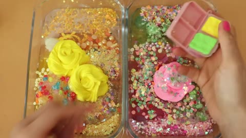 Mixing”Sponge VS Cocomellon” Makeup,parts,glitter Into Slime!Satisfying Slime Video!★ASMR★