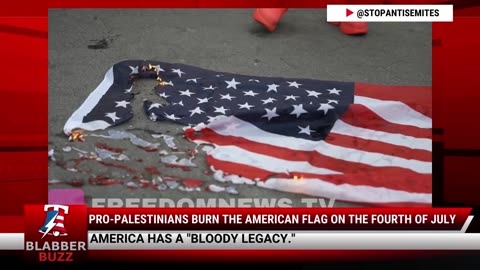 Pro-Palestinians Burn The American Flag On The Fourth Of July