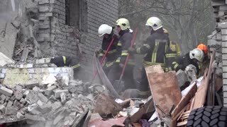 Boy's parents under rubble after Russian missile strike
