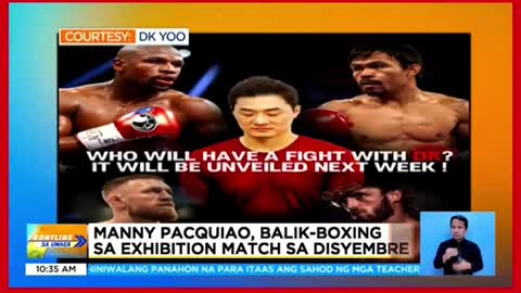 Pacquiao, balik-boksingsa exhibition match saDisyembre