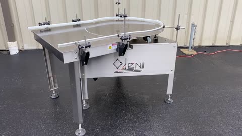 Oden 36-Inch Stainless Steel Rotary Unscrambler Feed Table
