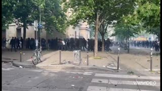 France: Today the protesters used a molotov cocktail on Macrons police...