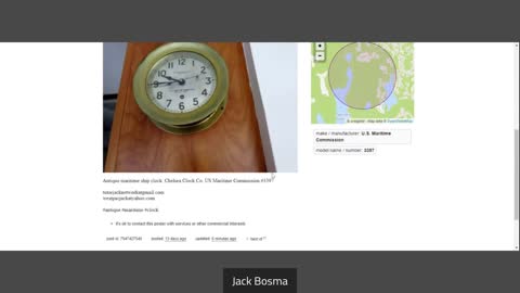 An Antique Maritime Ship Clock For Sale