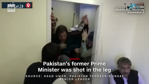 Video shows moment former Pakistan Prime Minister was shot