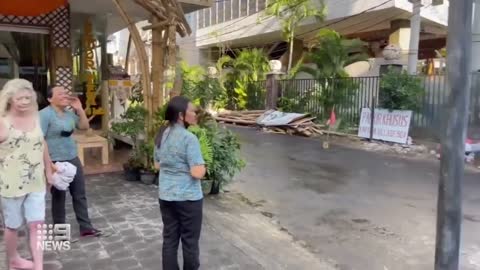 Bali holidaymakers have told of their panic after being rocked by a powerful earthquake.