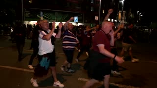 West Ham fans celebrate Europa Conference League win