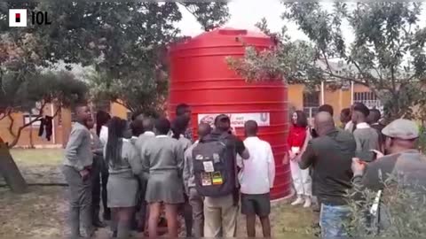 WATCH: Nal’uxolo Primary School Receive R200000 Hygiene Pack Donations and a JoJo Tank