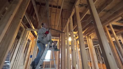 One man install of an attic ladder.