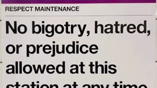 New York Subway (Underground) openly THREATENS DEATH to people who DO NOT "respect trans people"!