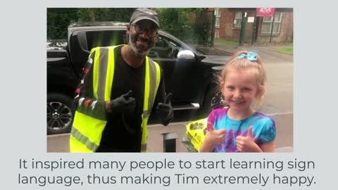 Young Girl Learns Sign Language to Speak to Her Deaf Delivery Man